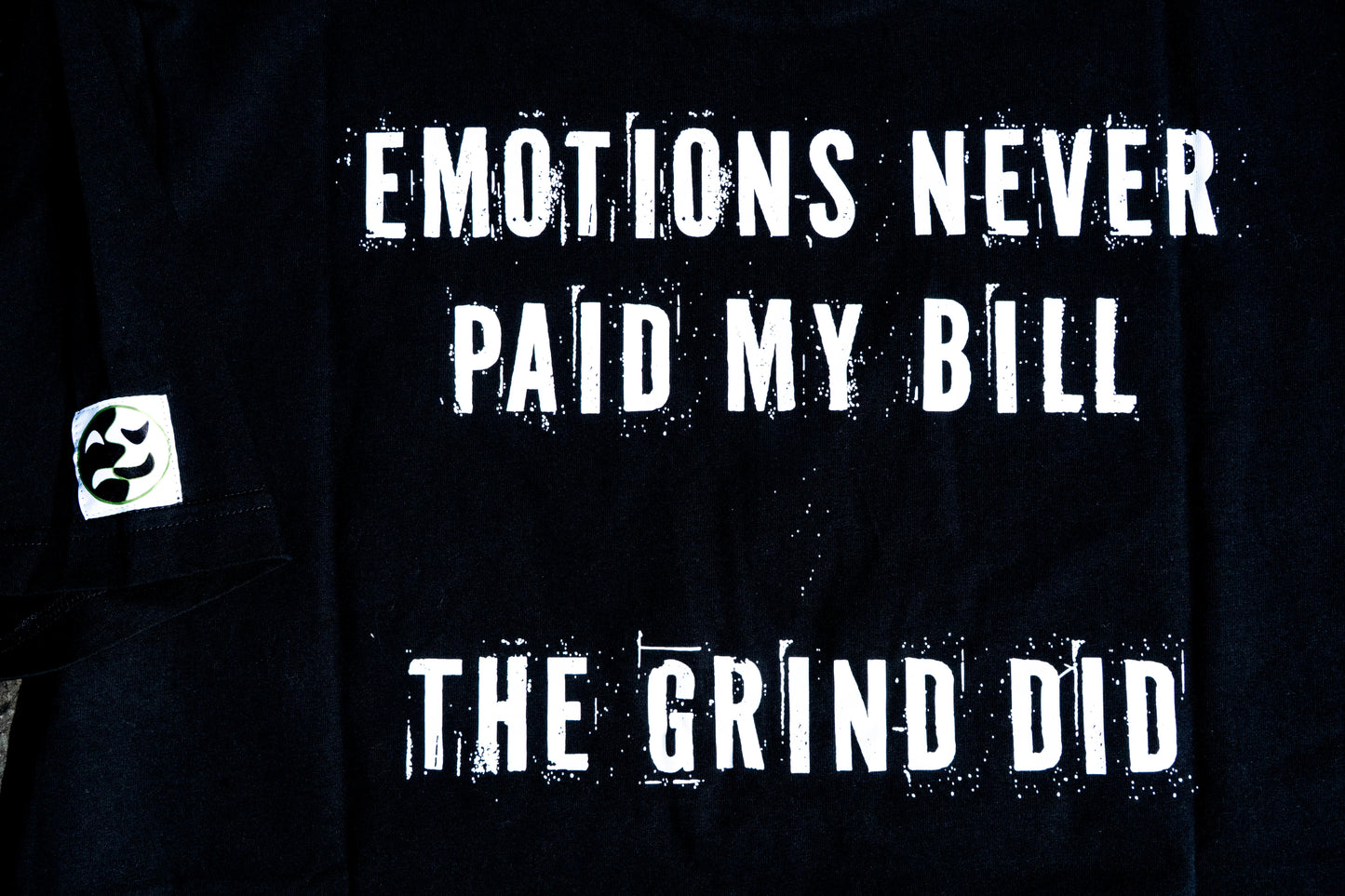 RiseNGrind Black Graphic (Emotions Never Paid My Bill The Grind Did)