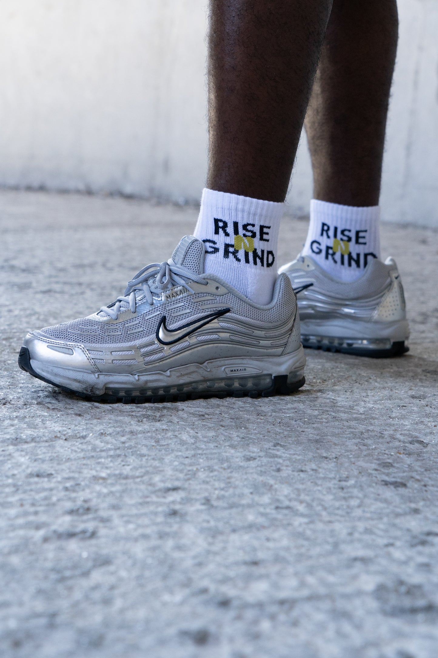 RiseNGrind White Socks
