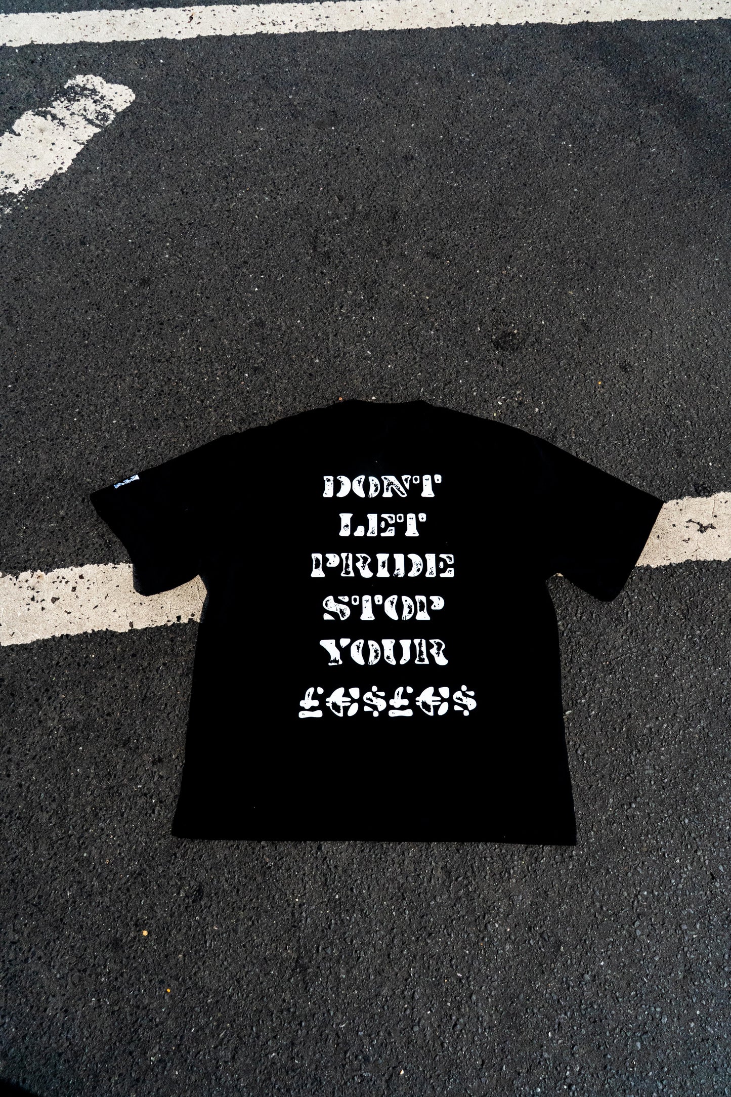 RiseNGrind Black Graphic T-Shirt  (Dont Let Pride Stop Your Money)